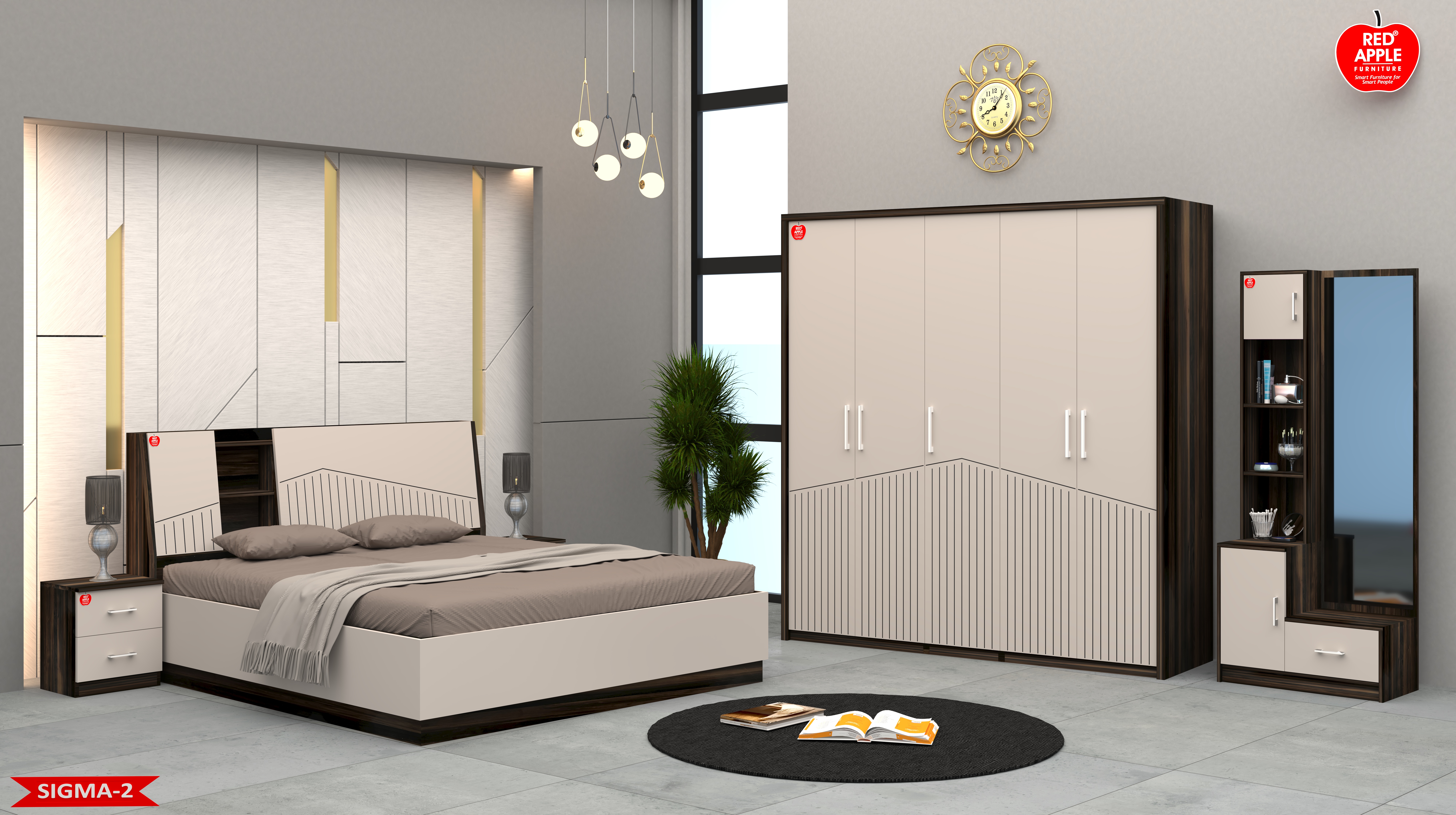 Bedroom Set SIGMA-2 RA145 - by Red Apple Furniture.